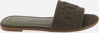 DKNY Womens Willow Flat Slide - Green - Size: 2.5