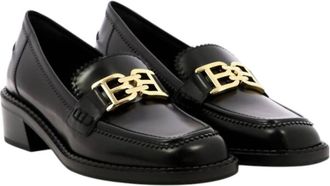 Bally Womens Ellyane Leather Brushed Moccasins In Black