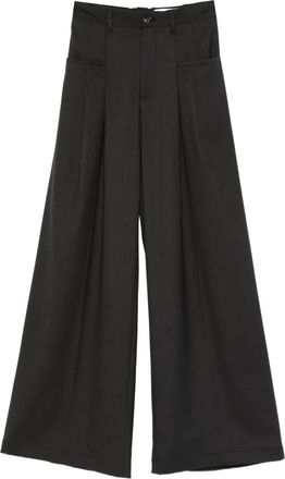 White Sand silk blend flared trousers - Grey