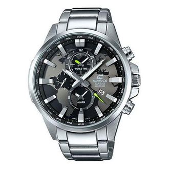 Casio Quartz Waterproof EDIFICE Stainless Steel Strap Sapphire Crystal Solar Powered Mens Silver Analog EFR-303D-1AVUPR