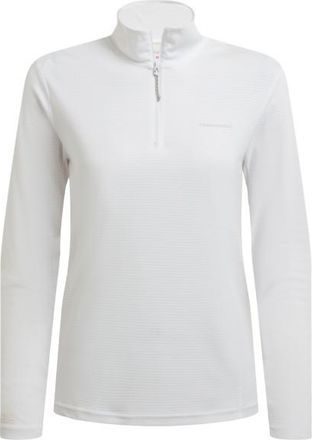 Craghoppers Nosilife Solarshield+ Half Zip Top Longsleeve f&uuml;r Damen | grau/wei&szlig;