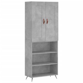 Berkfield Home Highboard Concrete Grey 69.5x34x180 cm Engineered Wood