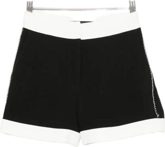 Karl Lagerfeld Shorts met contrasterende bies en kettingdetail - Dames - Bermuda - Veelkleurig - XS - Korte Broeken