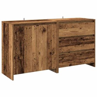 Berkfield Home 2 Piece Sideboard Old Wood Engineered Wood in Brown
