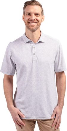 Cutter & Buck Virtue Eco Pique Botanical Print Recycled Mens Polo