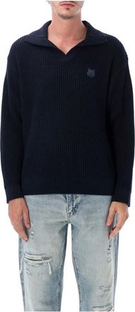 Maison Kitsun&eacute; Polo Shirts - Heren - Polos - Blauw - XL - Tops