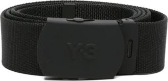 Yohji Yamamoto Cintura con logo goffrato - Nero