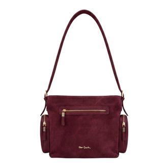 Pierre Cardin Schoudertas - Dames - Tassen - Rood - Maat: ONE Size Leer