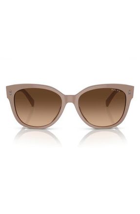 Ralph Lauren RA5305U 56mm Gradient Cat Eye Sunglasses in Shiny Solid Beige/brown at Nordstrom