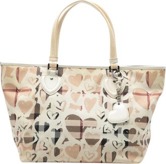 Burberry Pre-owned Tote Bags, female, Multicolor, Size: ONE SIZE Pre-owned Tote Bag with Heart Pattern