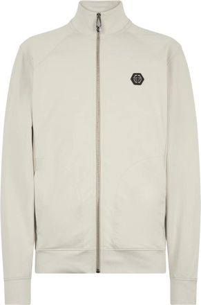 Philipp Plein Hoodies & sweatvesten, Heren, Beige, XL, Katoen, Jogging Jacket Racing