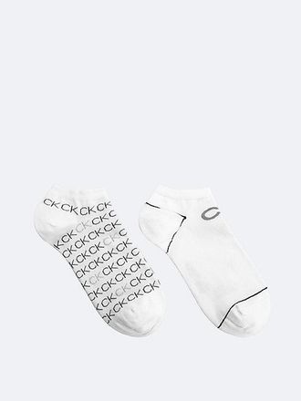 Calvin Klein 2 Pack Soft Combed Cotton Logo Ankle Socks
