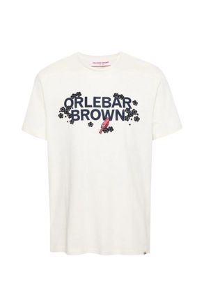 Orlebar Brown Mens Plum Blossom Classic Tee In White Sand/night Iris