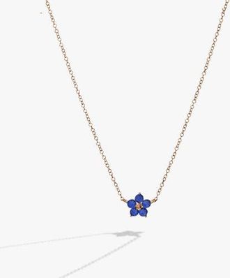 Alex and Ani Crystal Forget-Me-Not Flower Necklace in Gold at Nordstrom