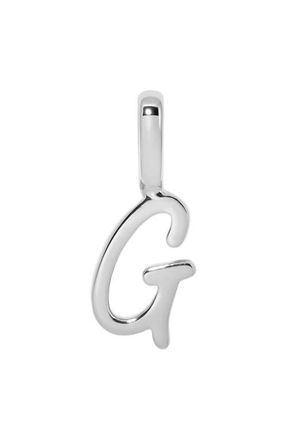 Made by Mary Script Initial Charm Silver in Silver Initial G at Nordstrom