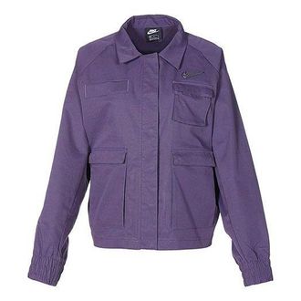 Nike (WMNS) Nike Sportswear Swoosh Sports Cargo Multiple Pockets Woven Jacket Purple CZ8900-573