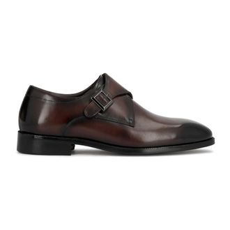 Kazar Schoenen, Heren, Bruin, 42 EU, Leer, Monk Strap Schoenen