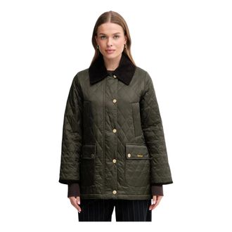 Barbour Jassen, Dames, Groen, 2Xl, Modern Beadnell Quilted Jacket