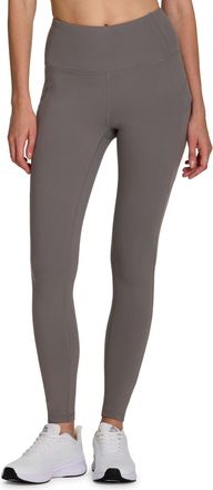 Avalanche Womens Super Soft Cargo Hiking Gym Full Length Legging with Pockets, Peached Graphite Grey, Large