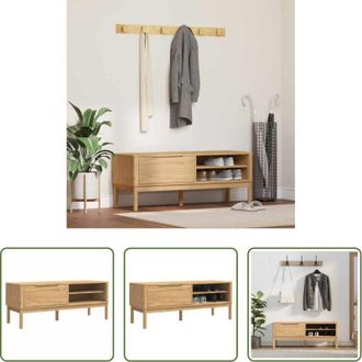 vidaXL Panchina per ingresso - Panchina per corridoio FLORO Marrone cerato 115 x 40 x 45 cm