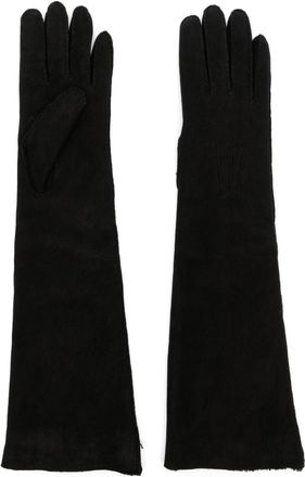 Bottega Veneta long leather gloves - women - Leather - 7 - Black