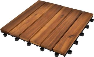 vidaXL Listelli Pavimentazione Design Verticale 30x30cm Acacia 30 pz - Vidaxl