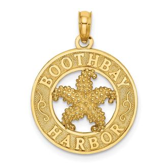 Diamond2Deal 14k Yellow Gold BOOTHBAY HARBOR Starfish Charm Pendant