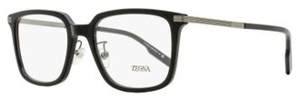 Ermenegildo Zegna Mens Stepped Browline Eyeglasses EZ5265-H 001 Black 54mm