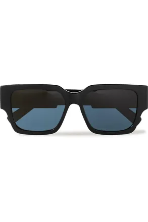 Dior CD SU Square-Frame Acetate and Silver-Tone Sunglasses