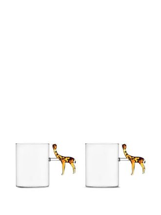 Ichendorf giraffe mug (set of two) - unisex - glass - One Size - White