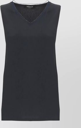 Fabiana Filippi v neck sleeveless silk blend top