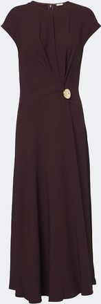 Joseph Vestido midi Taipan de crep&eacute; drapeado
