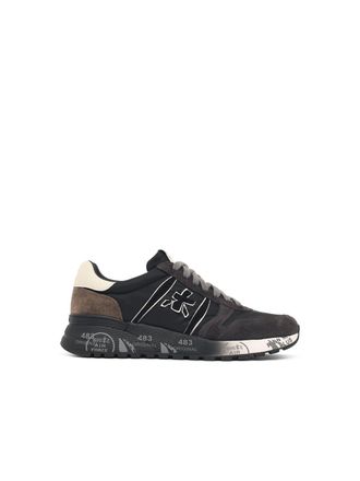 Premiata Black Ergonomic Sole Suede Accents Sneakers
