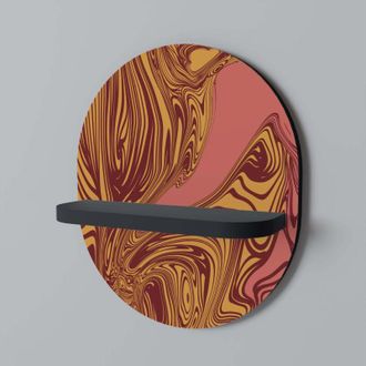 OEM Pensamientos Flotantes Estante Ovalado Negro