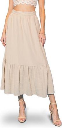 Flying Tomato Textured Midi Skirt in Natural at Nordstrom Rack, Size X-Small