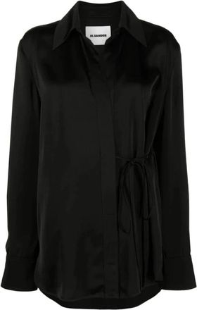 Jil Sander Shirt met lange mouwen - Dames - Overhemden - Zwart - M - Overhemden