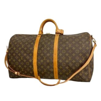Louis Vuitton Pre-owned Weekend Bags, unisex, Brown, Size: ONE SIZE Pre-owned Keepall Bandouli&egrave;re 55 Boston Bag