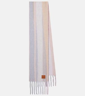 Loewe Sciarpa in misto lana e alpaca a righe