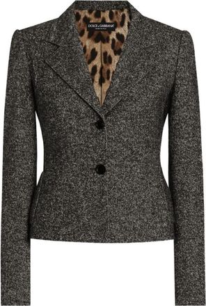 Dolce & Gabbana Grey Single-breasted Blazer