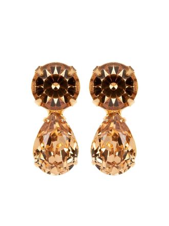 Jennifer Behr Pamina earrings - women - 18kt Gold/Rhodium/Synthetic Crystal - One Size