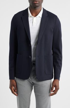 Robert Barakett Futimo Textured Knit Navy Blazer in Dark Caspian at Nordstrom, Size Xx-Large