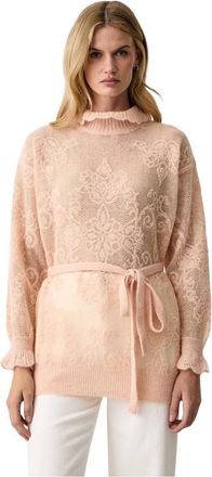Twinset Jersey de cuello alto en mezcla de alpaca - Knitwear - Mujer - Naranja - M