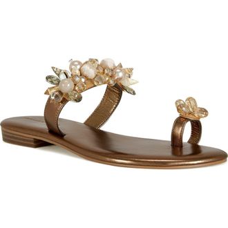 Azalea Wang Crocus Slide Sandal in Brown at Nordstrom Rack, Size 6