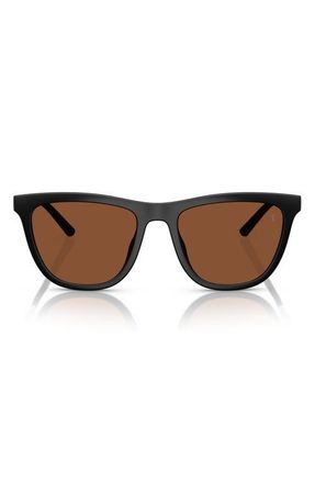 Oliver Peoples 51mm Polarized Pillow Sunglasses in Black Brown at Nordstrom