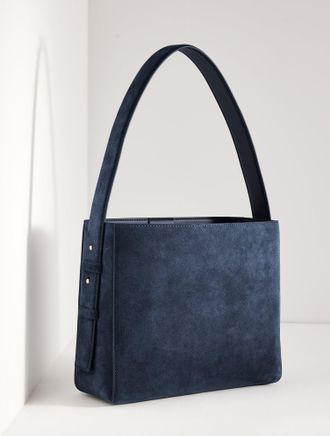 Talbots Suede Bucket Bag - Indigo - 001 Talbots