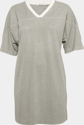 Alexander Wang Grey Modal V-Neck Long T-Shirt