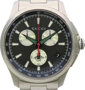 Gucci Pre-owned Watches, male, Gray, Size: ONE SIZE Pre-owned G Timeless Chronograph