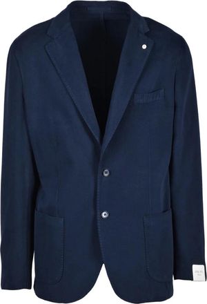L.B.M. 1911 Katoen Kasjmier Jas - Heren - Blazers - Blauw - 3XL - Katoen - Jassen