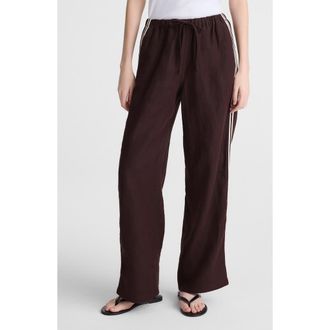 Madewell Pull-On Linen Pants in Cocoa at Nordstrom, Size Xx-Small