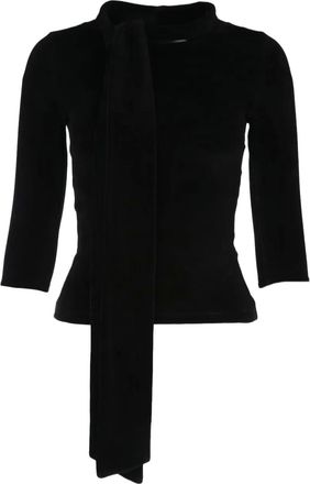 Balenciaga Top con dettaglio sciarpa - Nero